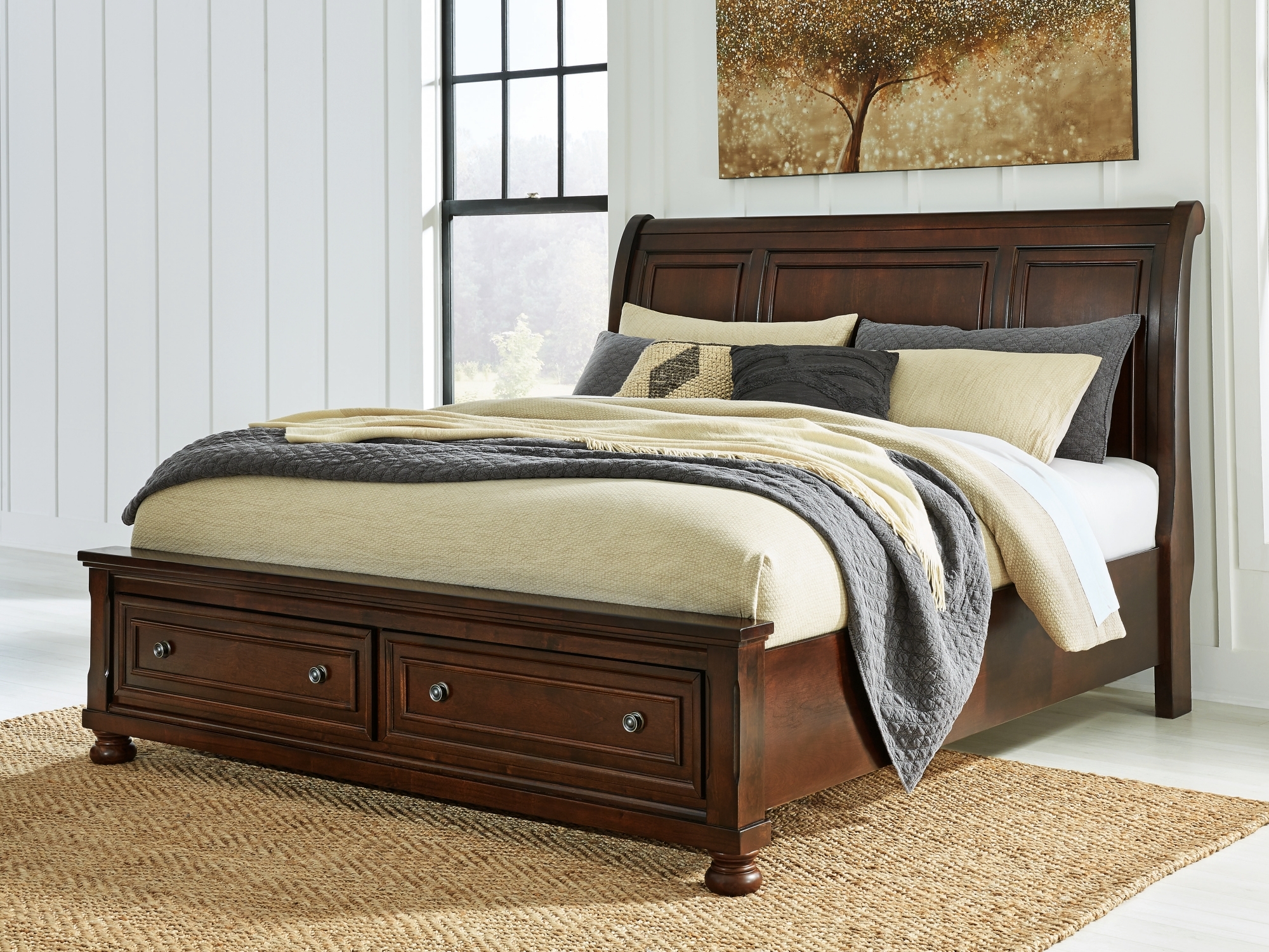 Millennium Porter California King Sleigh Storage Bed
