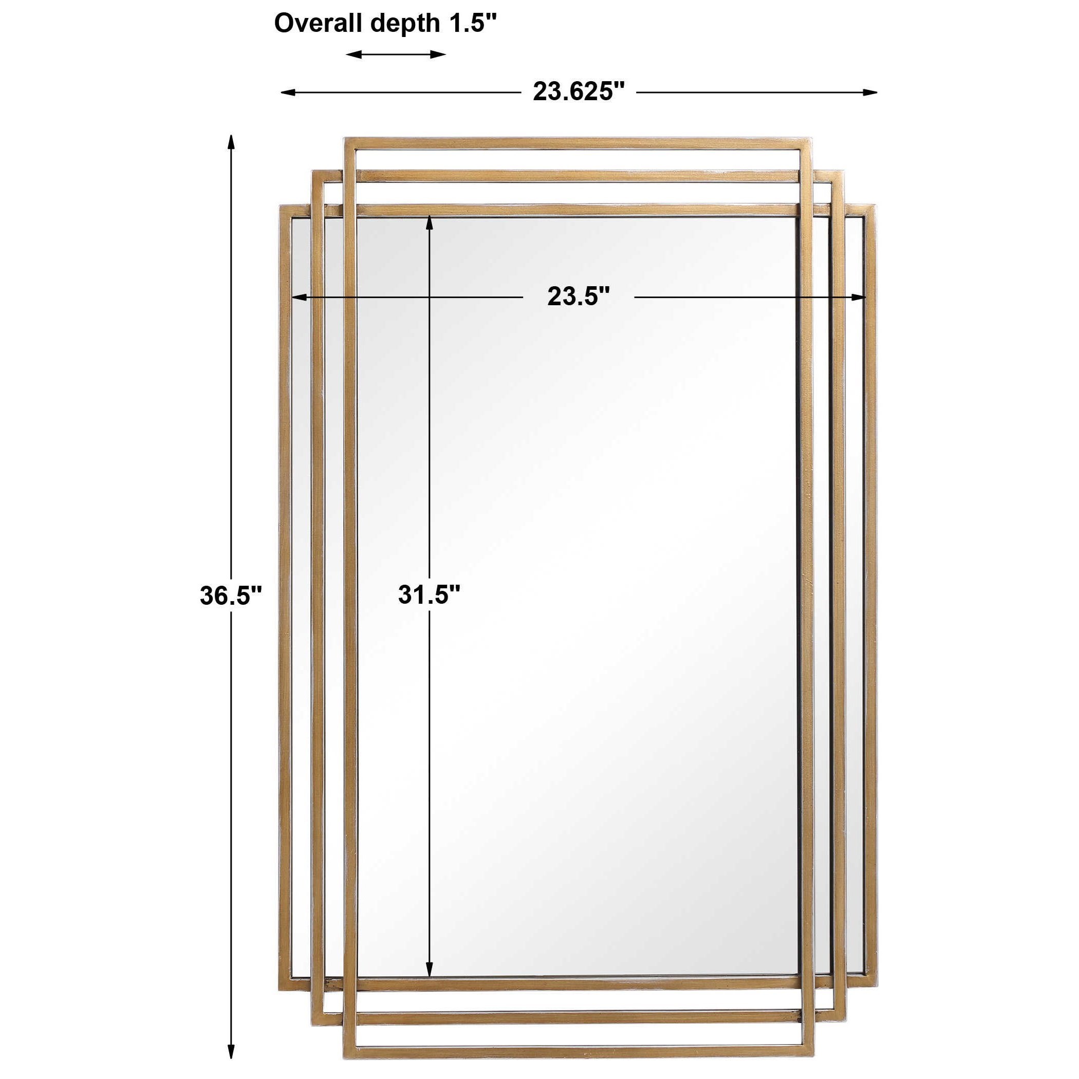Uttermost Mirrors Amherst Brushed Gold Mirror