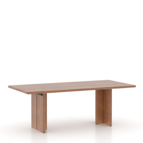 Modern Rustic Rectangular Double-Pedestal Dining Table