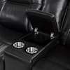 Furniture of America BASQUE Power Reclining Black Loveseat