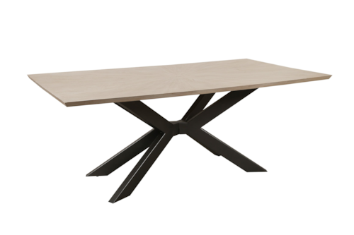 Contemporary Rectangular Dining Table with Iron Base