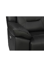 New Classic Sebastian Contemporary Leather Sofa with Power Footrest