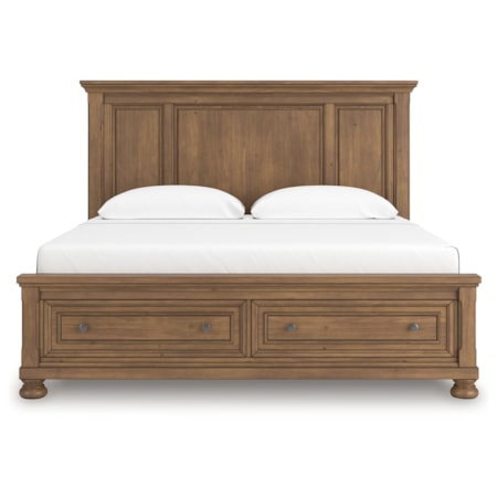 King Panel Storage Bed