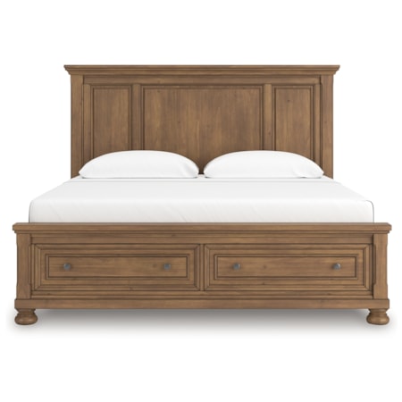 King Panel Storage Bed