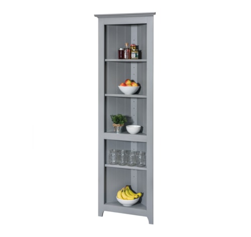 Solid Pine Corner Shelf with 3 Adjustable Shelves