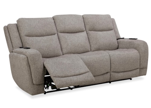 Casual Zero Gravity Power Reclining Sofa with Heat, Massage, Power Headrest and Power Lumbar