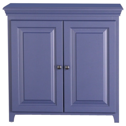 Solid Pine 2 Door Cabinet with 2 Adjustable Shelves