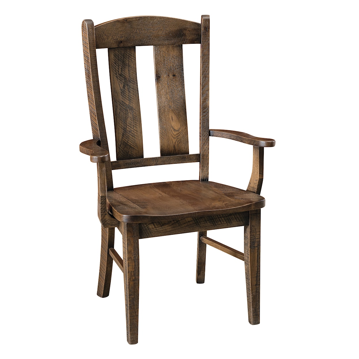 Archbold Furniture Amish Essentials Casual Dining Griffin Rough Sawn Arm Chair