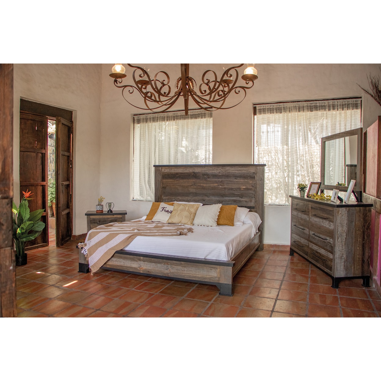 IFD International Furniture Direct 900 Antique Queen Bed