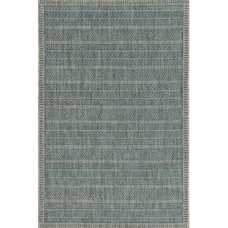 2’7” x 3’11” Teal Horizon Rug