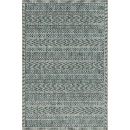 2’7” x 3’11” Teal Horizon Rug