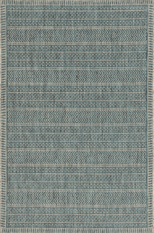 2’7” x 3’11” Teal Horizon Rug