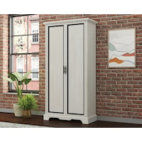 Contemporary 2-Door Storage Cabinet with Adjustable Shelves
