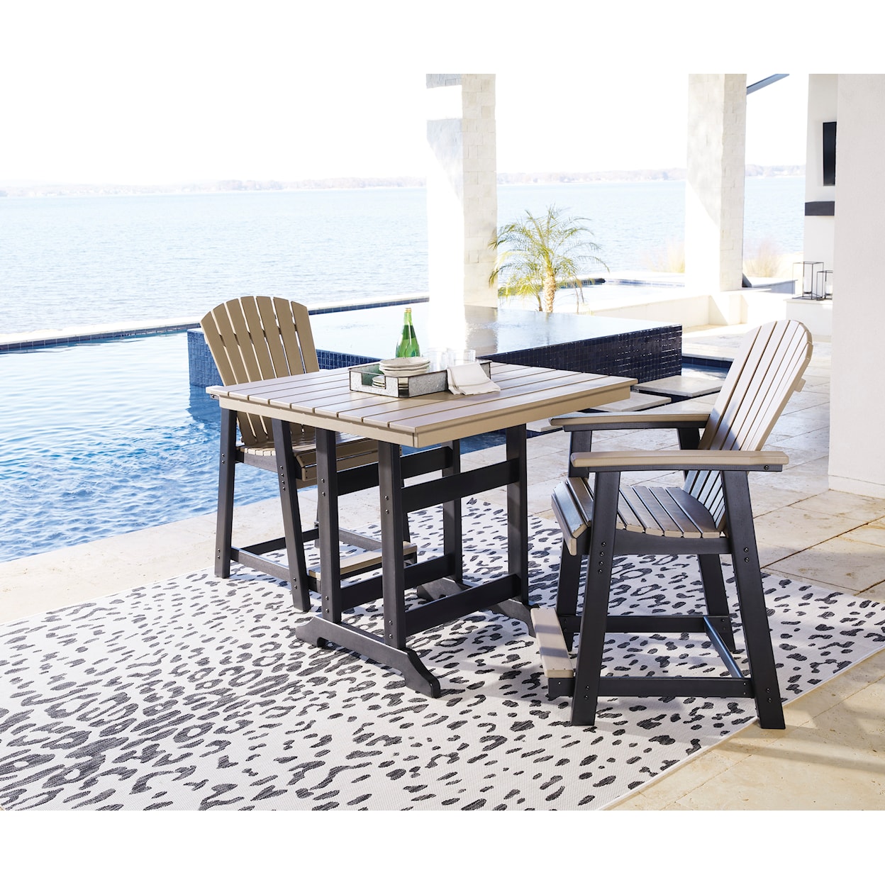 Signature Design Fairen Trail Outdoor Counter Height Dining Table
