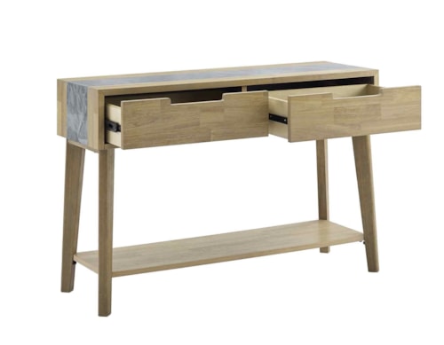 Mid-Century Modern Sofa Table with Storage