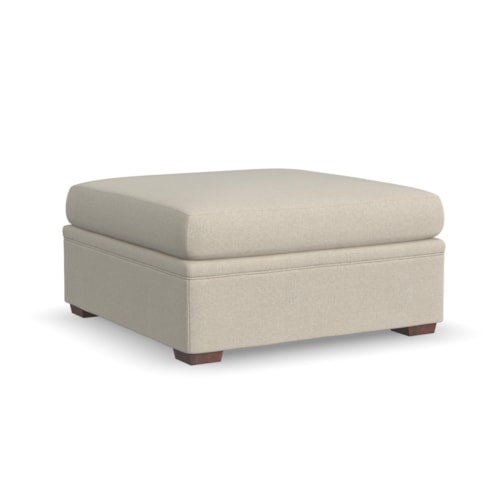Transitional Square Cocktail Ottoman