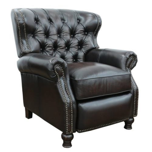 Traditional Push Back Recliner with Button Tufting