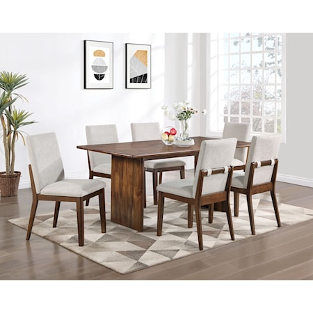 7-Piece Dining Set with Rectangular Table