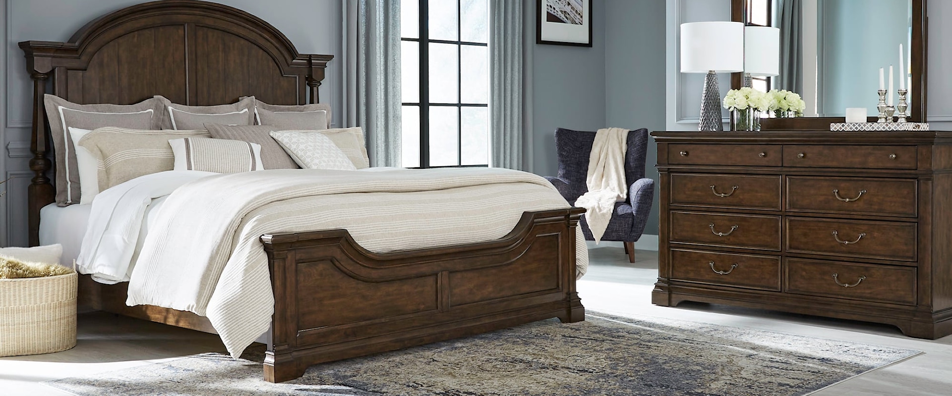 Transitional 3-Piece King Bedroom Set