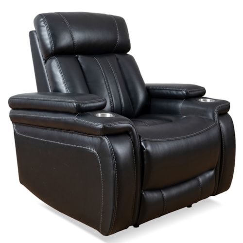 Casual Power Recliner with Power Headrest