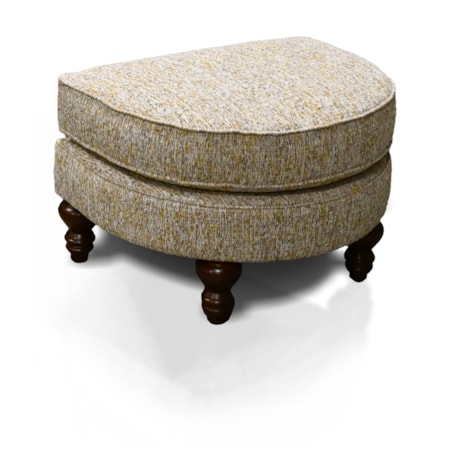 Upholstered Semilune Chair Ottoman