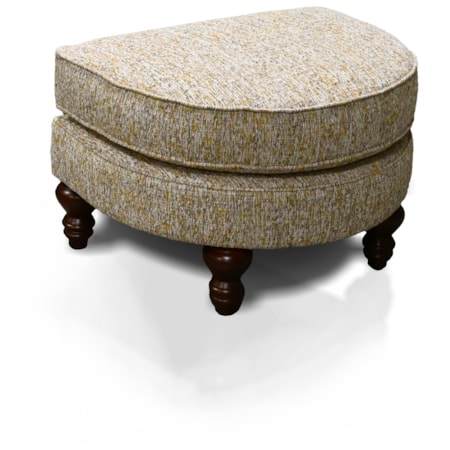 Upholstered Semilune Chair Ottoman
