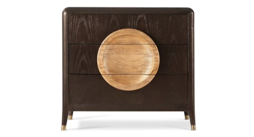 Modern Rustic Three-Drawer Nightstand