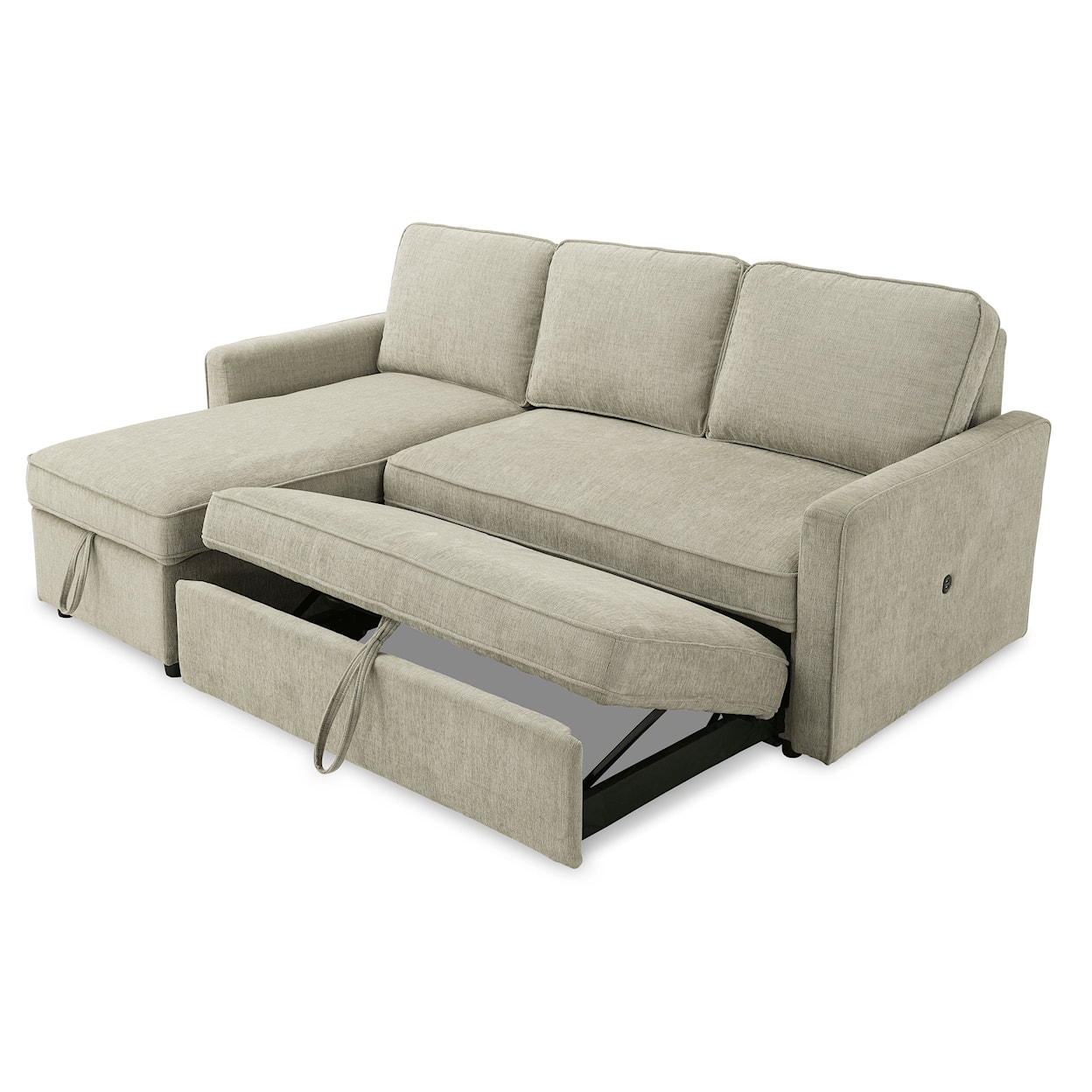 Signature Design by Ashley Kerle Sectional with Storage and Pop Up Bed