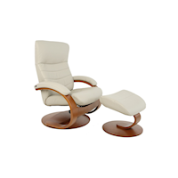 Modern Trandal C Small Manual Recliner With Footstool