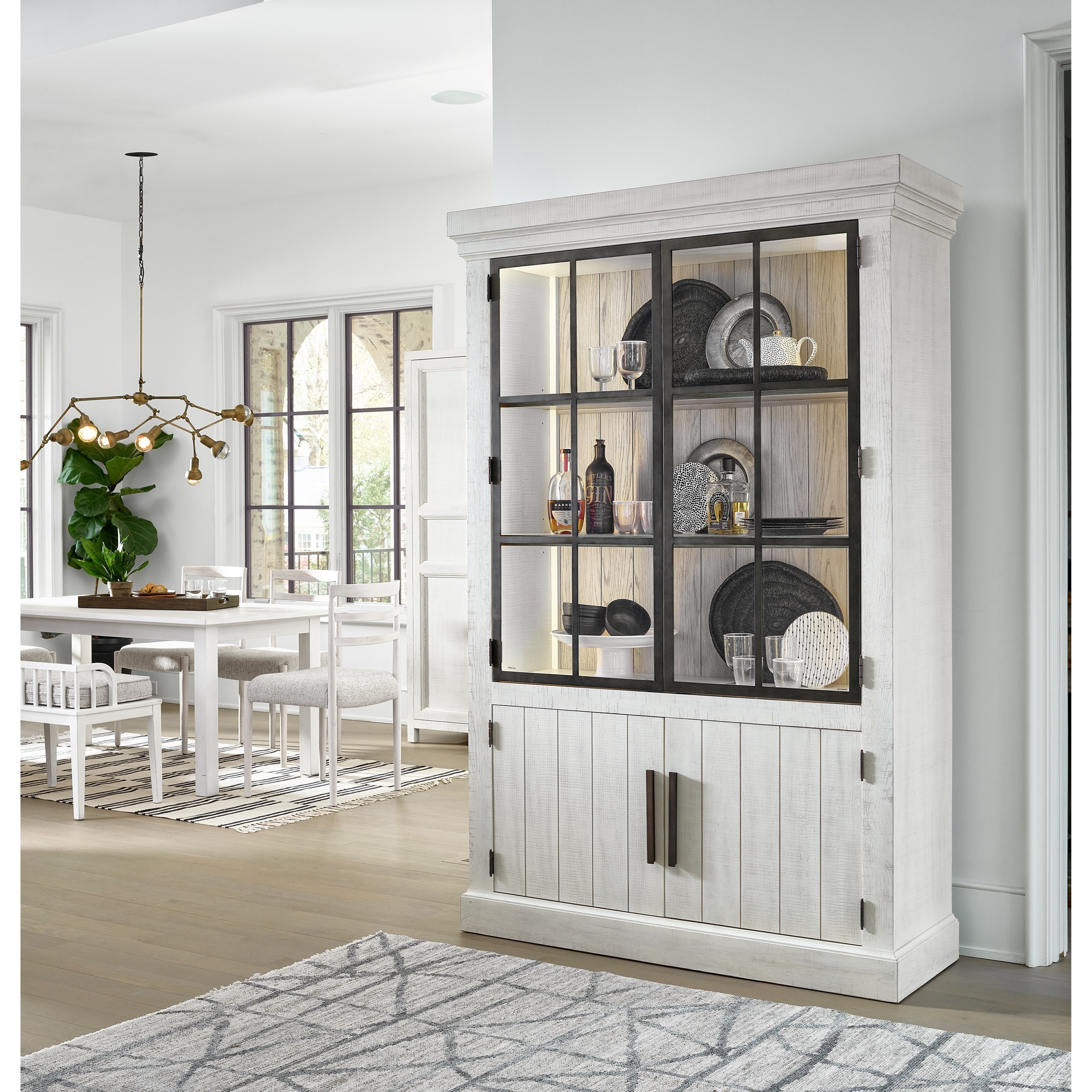 Modern farmhouse outlet china hutch