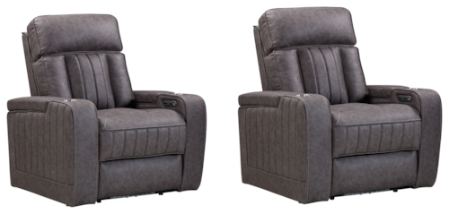Casual Power Recliner with Power Headrest (Set of 2)