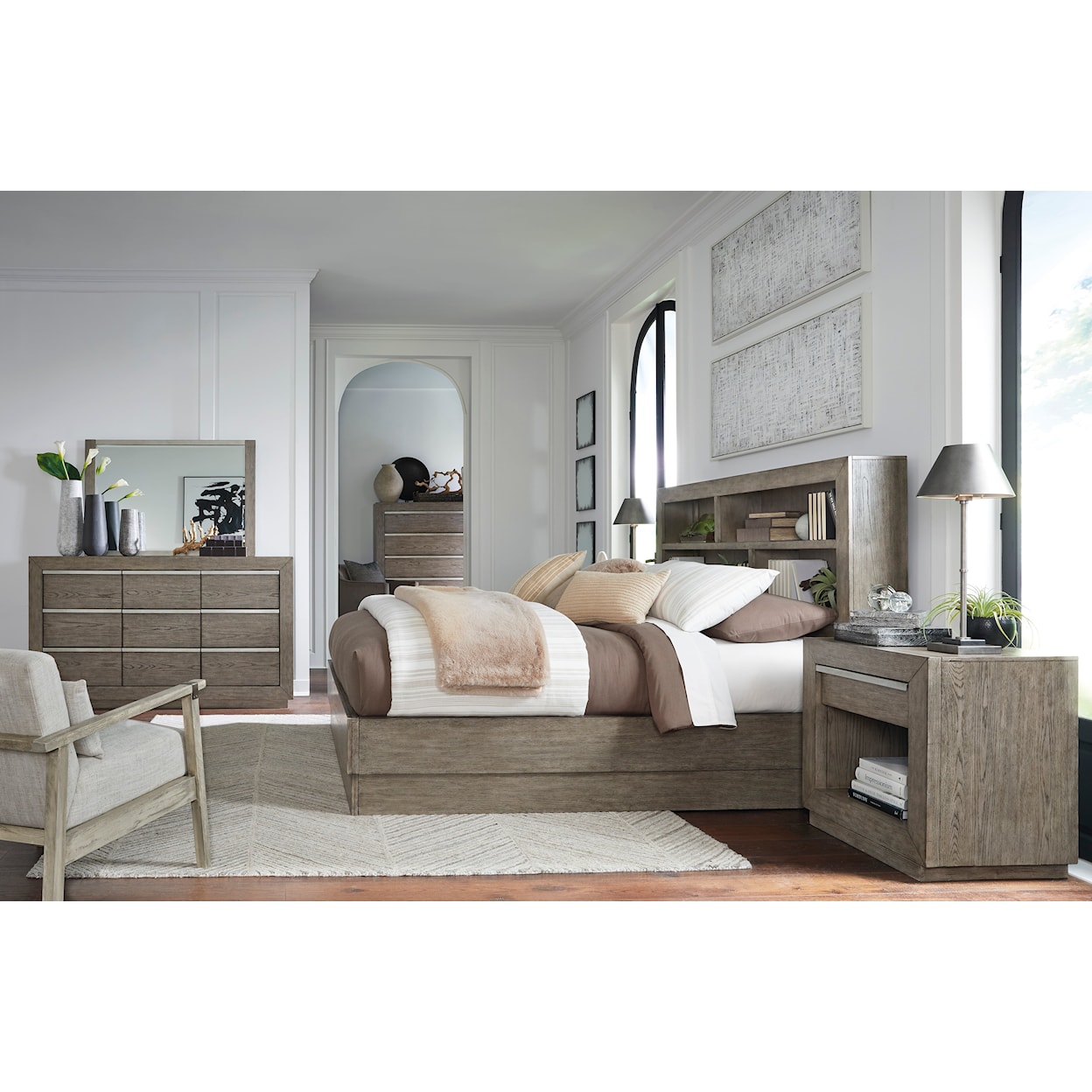 JB King Anibecca Queen Bookcase Bed