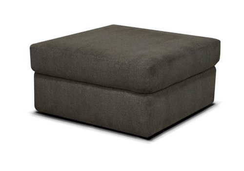 Casual Medium Square Ottoman with Casters