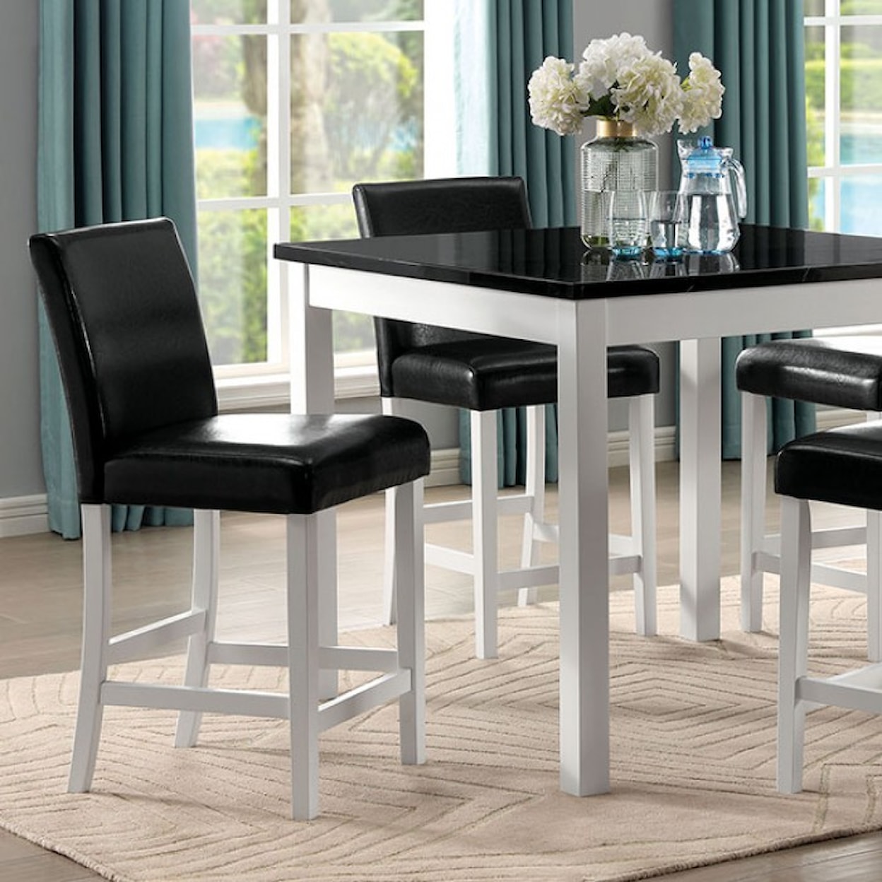 Furniture of America - FOA Mathilda Counter Height Dining Set