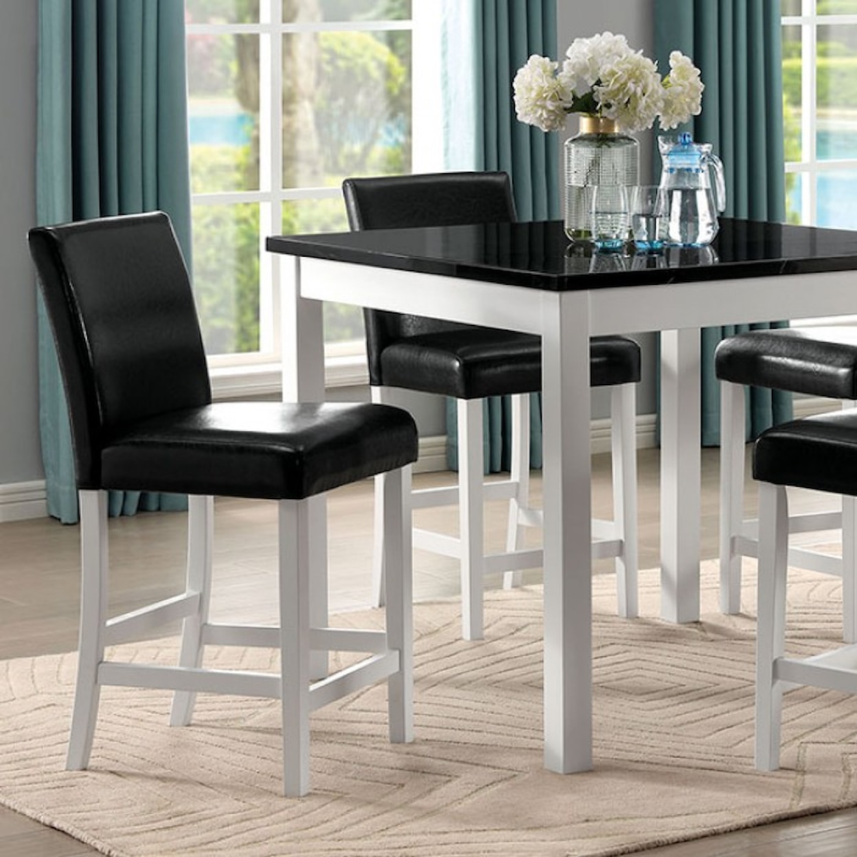 Furniture of America Mathilda Counter Height Dining Set