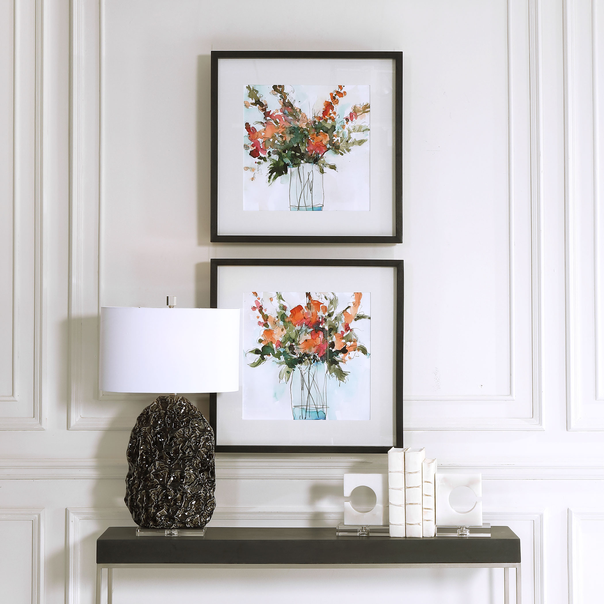 Fresh Flowers Watercolor Prints S/2