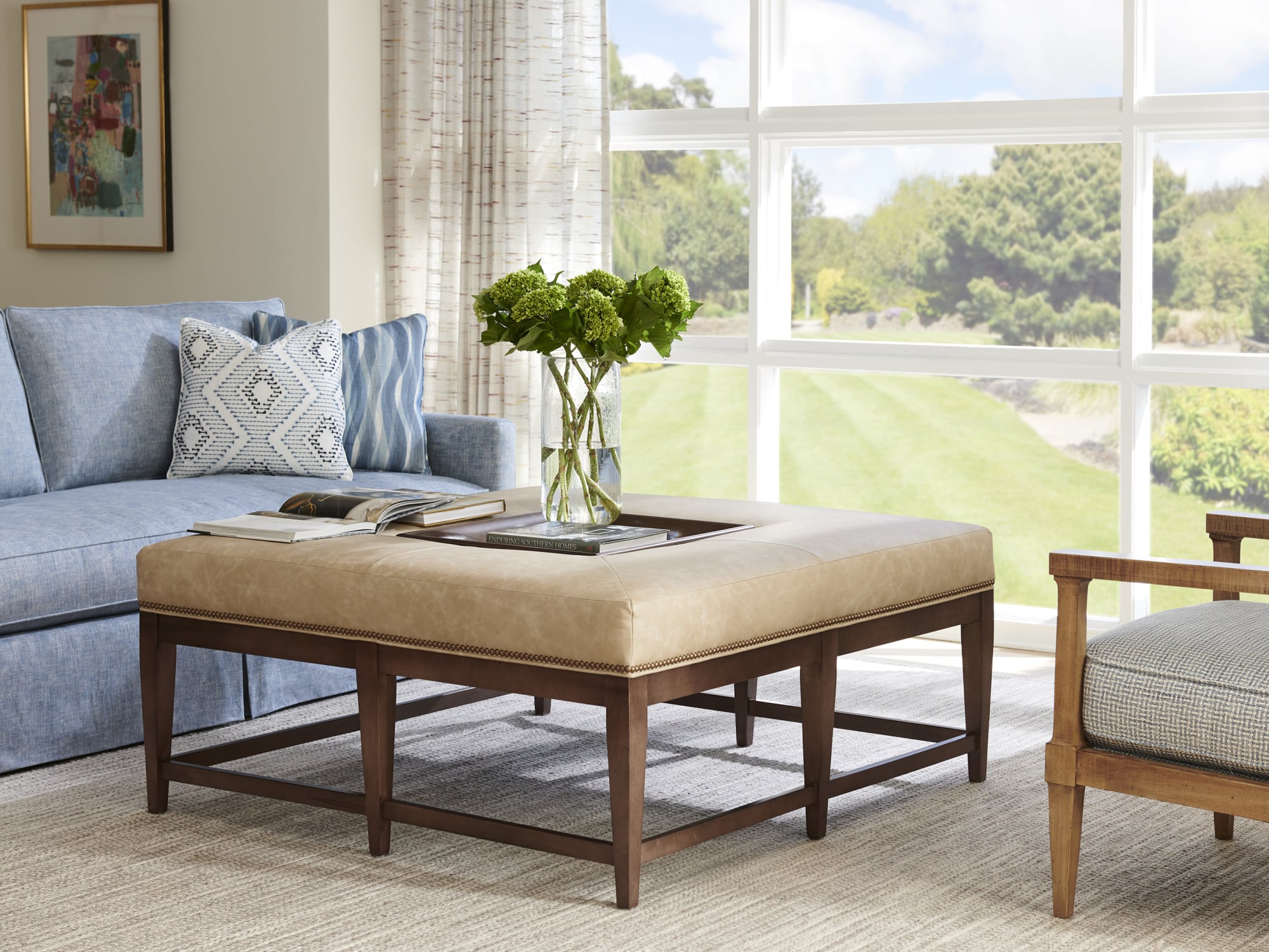 Carillon Ottoman with Removable Tray