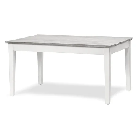Coastal Picket Fence Dining Table with Tapered Legs