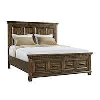 Traditional Queen Storage Bed with Dental Molding