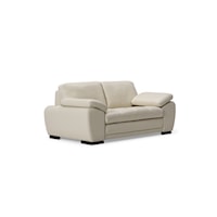 Miami Contemporary Upholstered Loveseat with Pillow Arms
