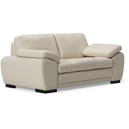 Miami Contemporary Upholstered Loveseat with Pillow Arms