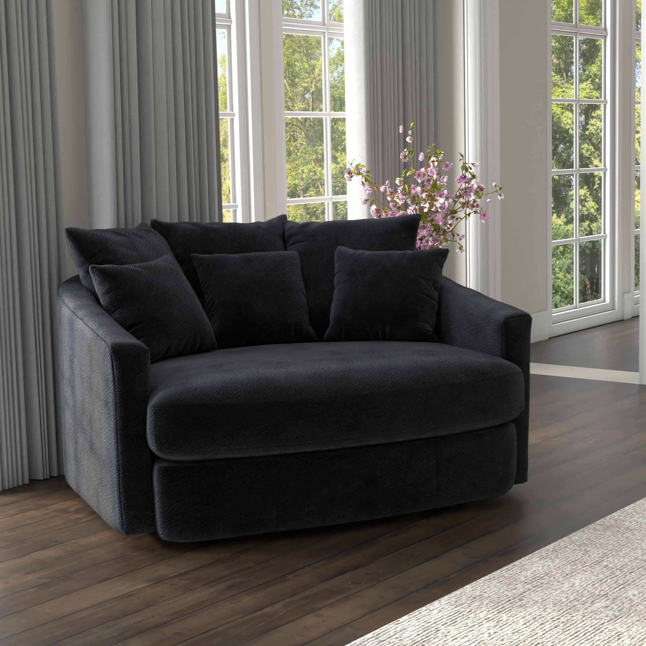 Jackson Furniture Matty Round Accent Cuddle Chaise