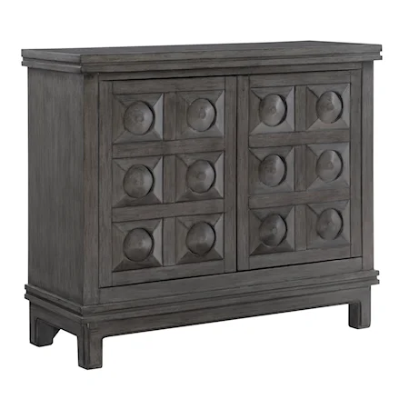 Grey 2-Door Wood Storage Cabinet