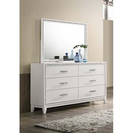 Dresser and Mirror Set