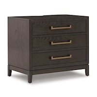 Contemporary 3-Drawer Nightstand with Soft-Close Drawers & Outlet