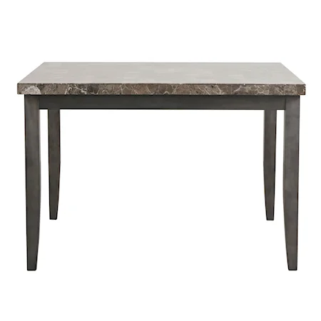 Casual Square Stone Top Counter Height Dining Table 