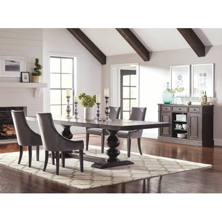 5-piece Dining Table Set Noir