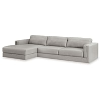 Leather Match 2-Piece Sectional With Chaise