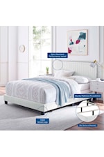 Modway Celine Channel Tufted Performance Velvet Twin Platform Bed