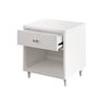 Accentrics Home Accents One Drawer Bookshelf Nightstand in White